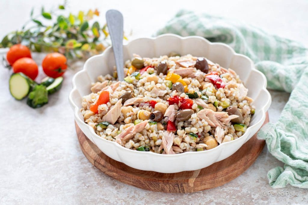 ensalada de trigo sarraceno con atún