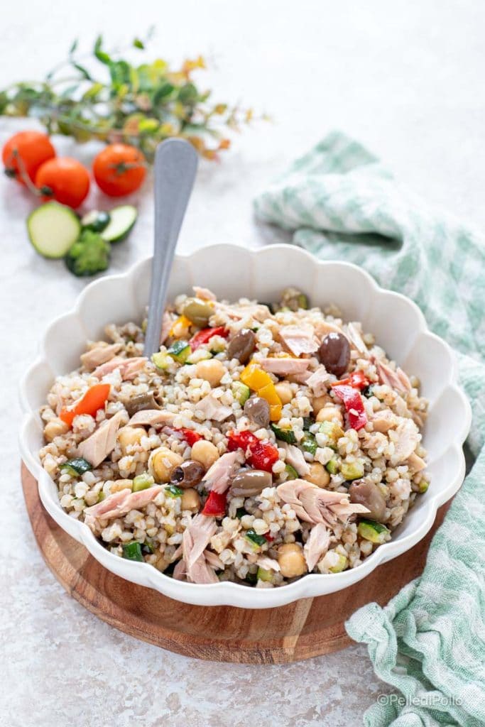 trigo sarraceno atún verduras