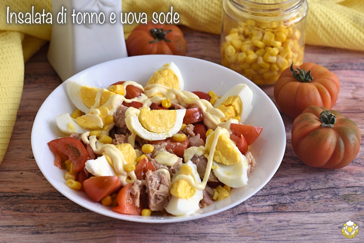 Ensalada de atún y huevos duros