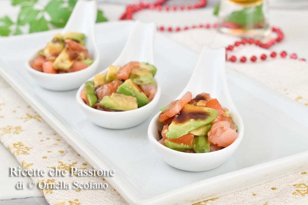 receta de salmón y aguacate con salsa teriyaki