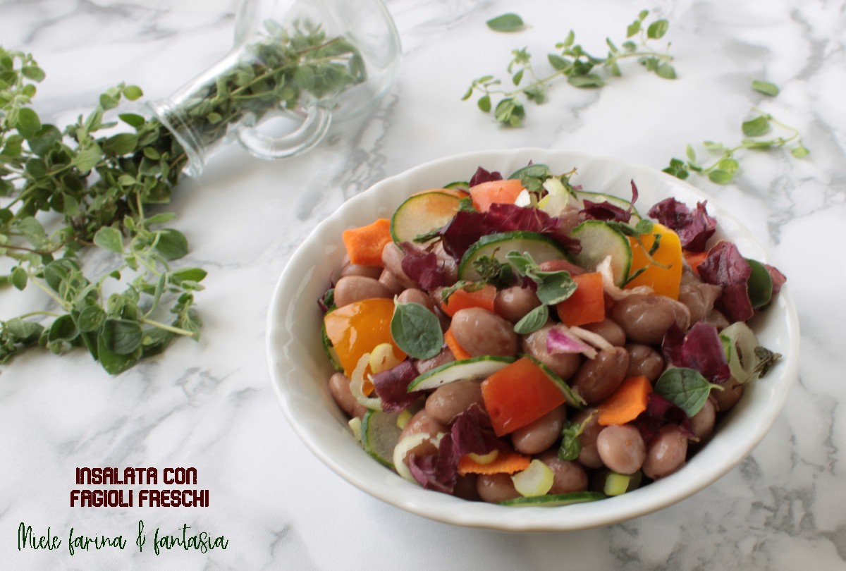 Ensalada de judías frescas y verduras