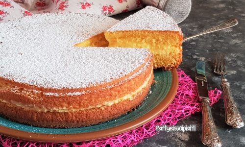 Tarta Margherita con crema pastelera