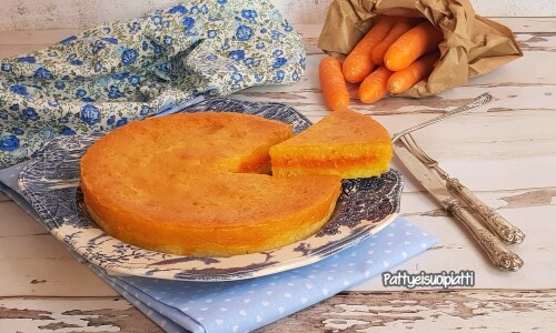 Tarta con mermelada de zanahorias y frangipane