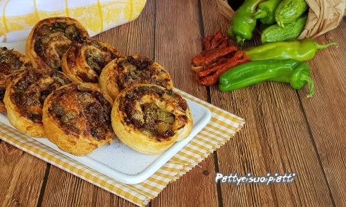 Rollitos de hojaldre con verduras