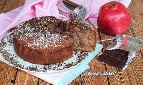 Tarta de granada y chocolate