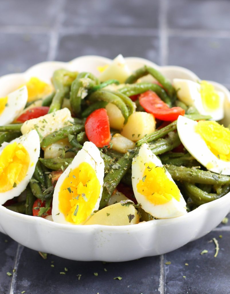 Ensalada fresca de judías verdes y patatas