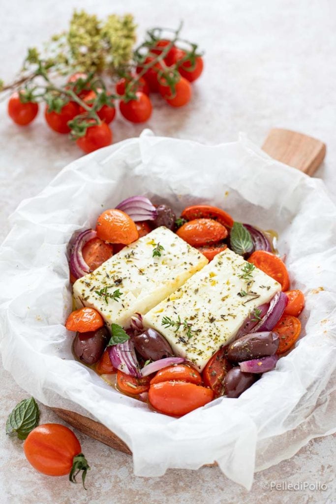 feta al papillote en freidora de aire
