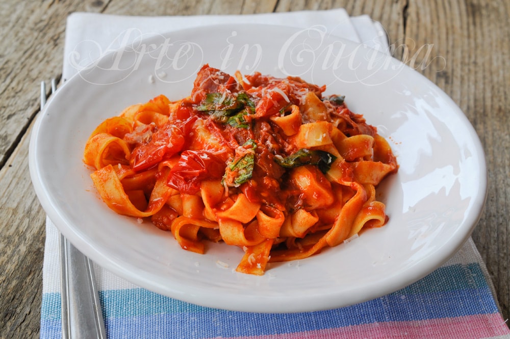 Fettuccine al rey Ferdinando II receta napolitana