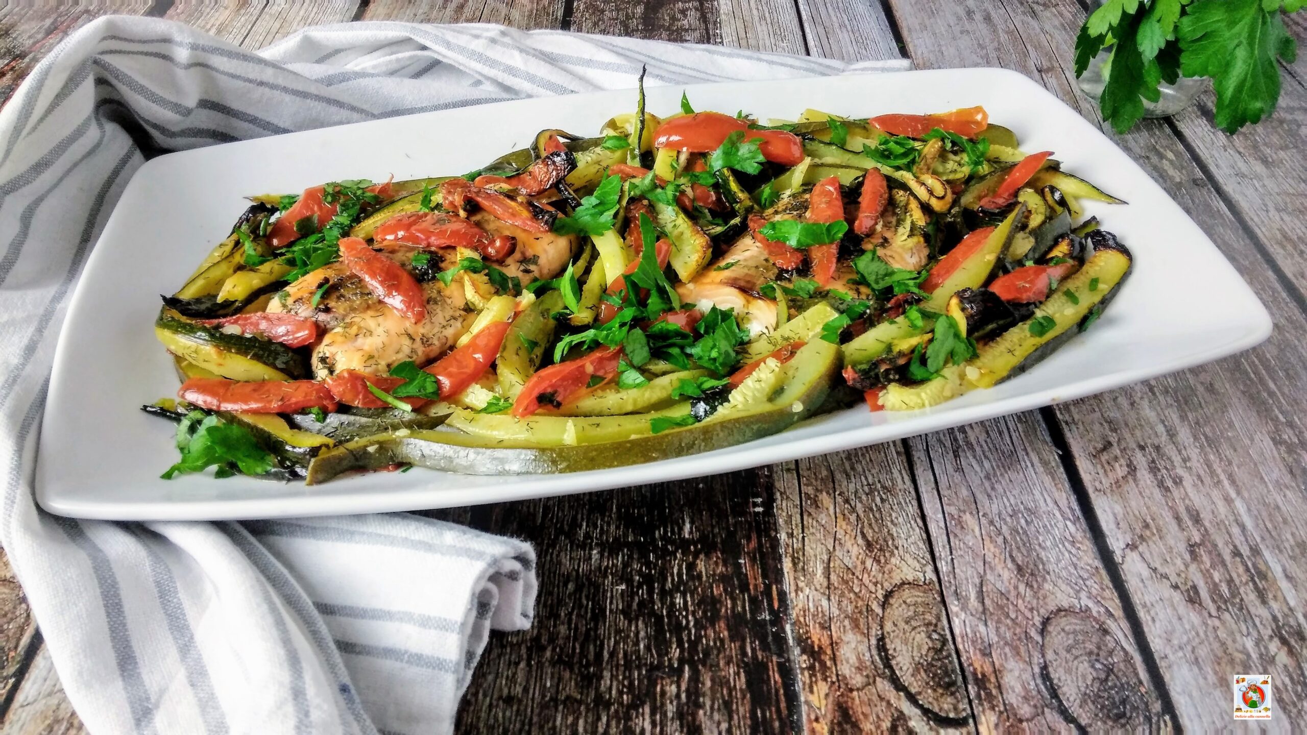 Filetes de salmón al horno con calabacines: una perfecta combinación para un plato fresco y sabroso