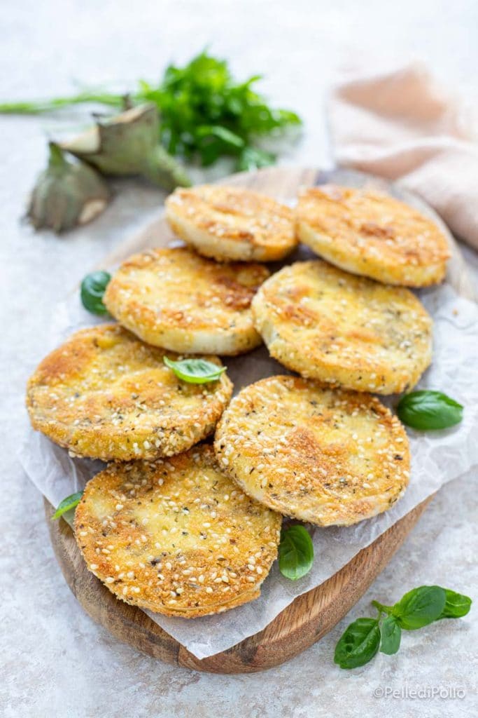 filetes de berenjena en sartén