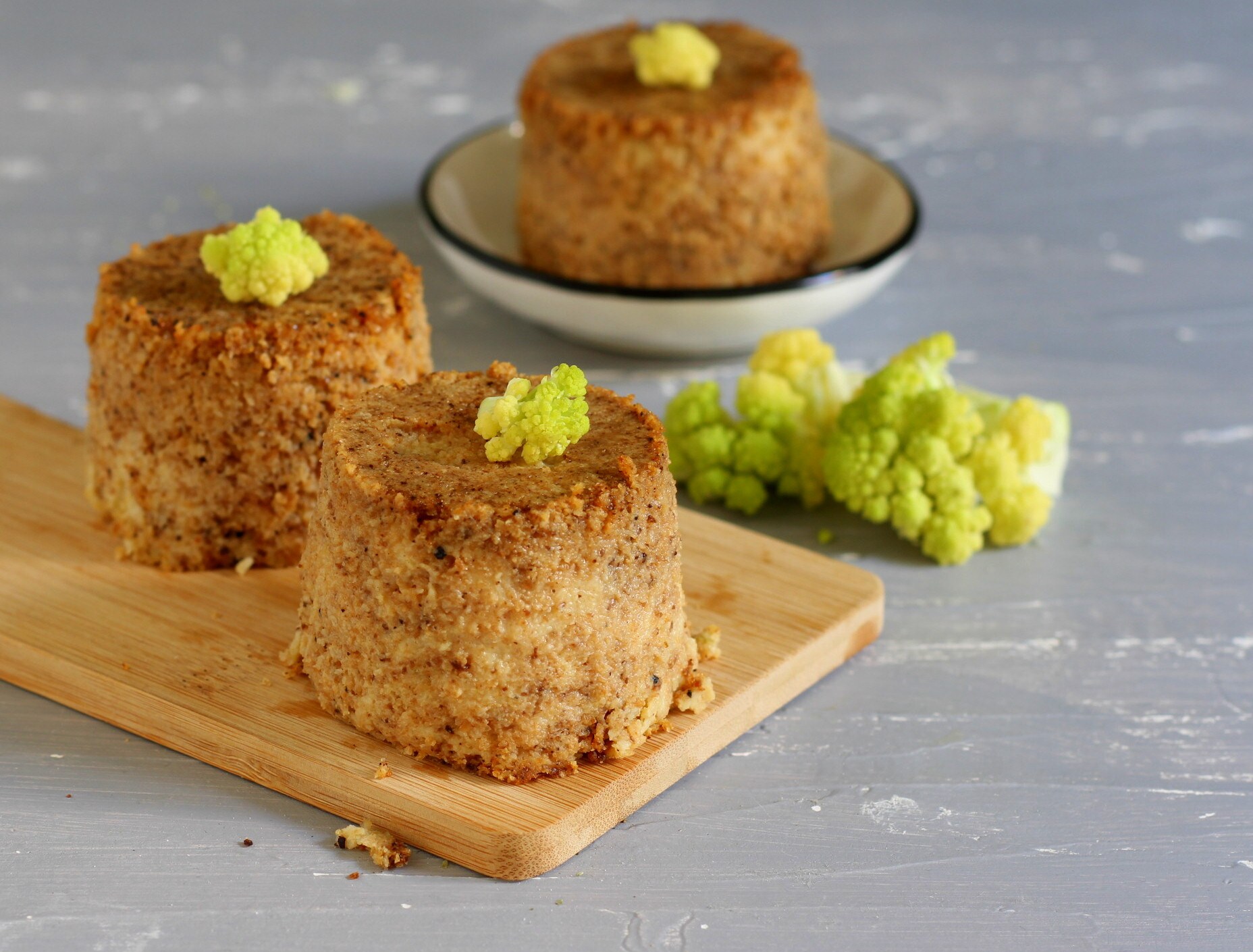 Flan de coliflor verde