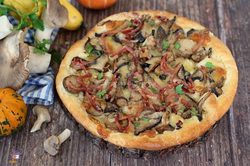 Focaccia rápida con setas