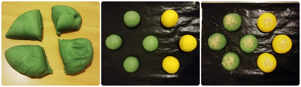 Foto receta paso a paso - bollos verdes