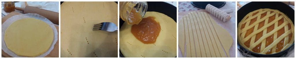 tarta con mermelada de melocotón