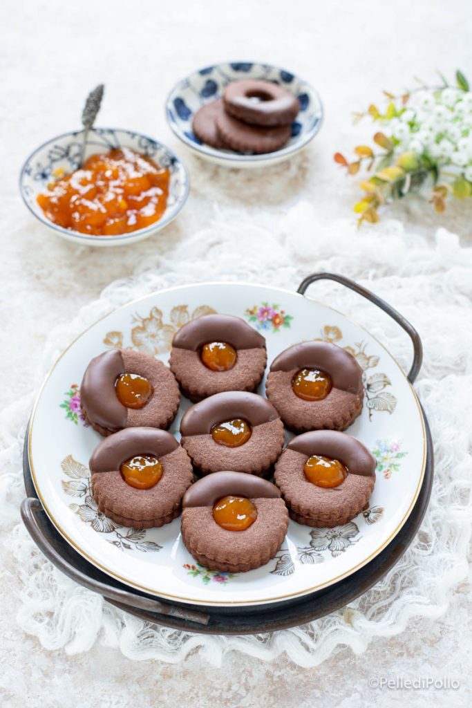 galletas de chocolate y albaricoque