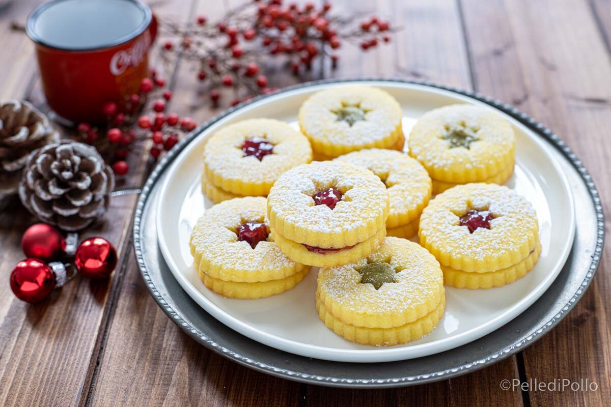 Galletas de Navidad rellenas – con mermelada o crema de pistacho