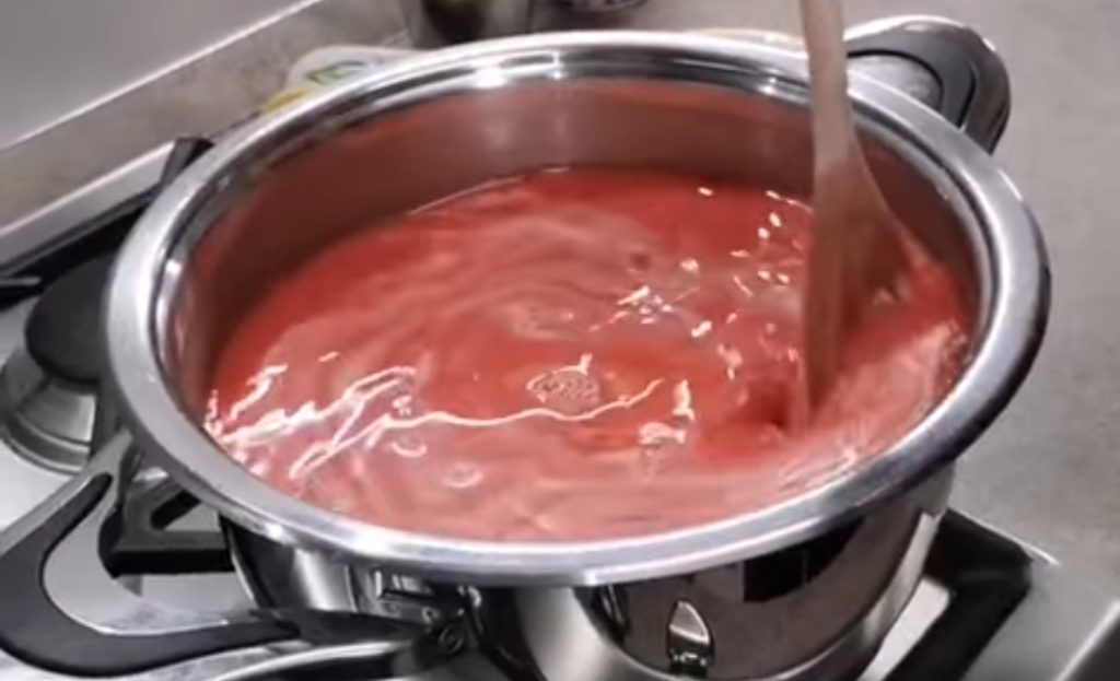 El gel de sandía dulce siciliano