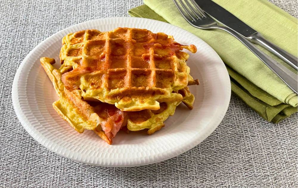 Gofres con bacon