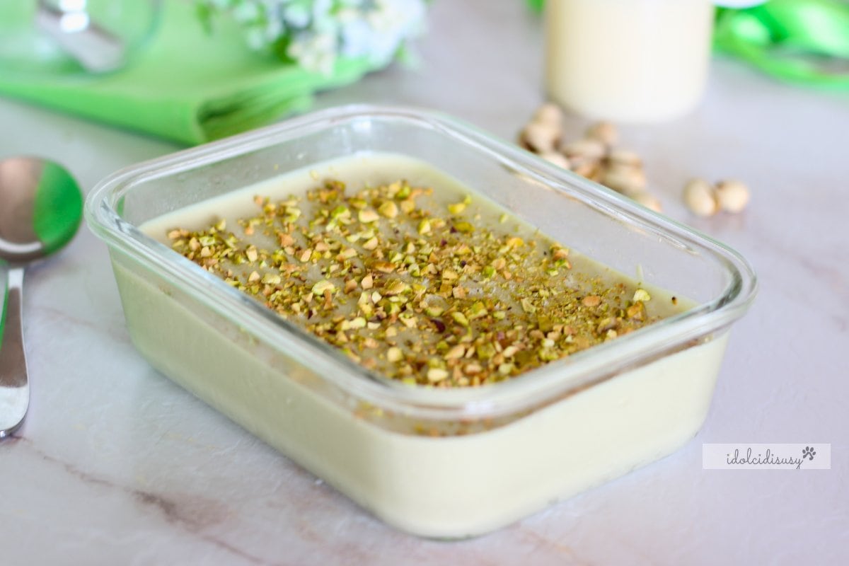 Helado de pistacho sin heladera