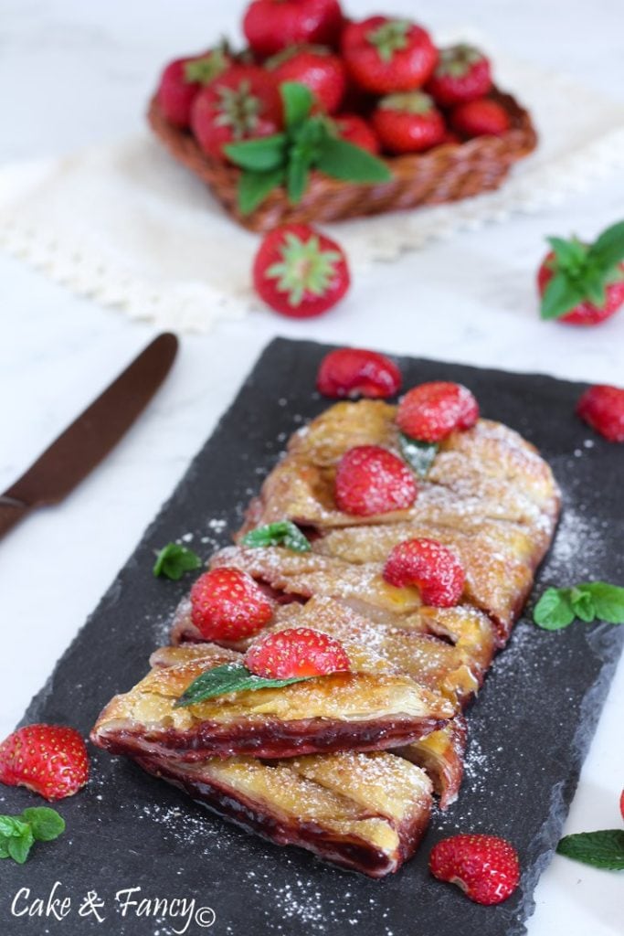 Hojaldre con fresas