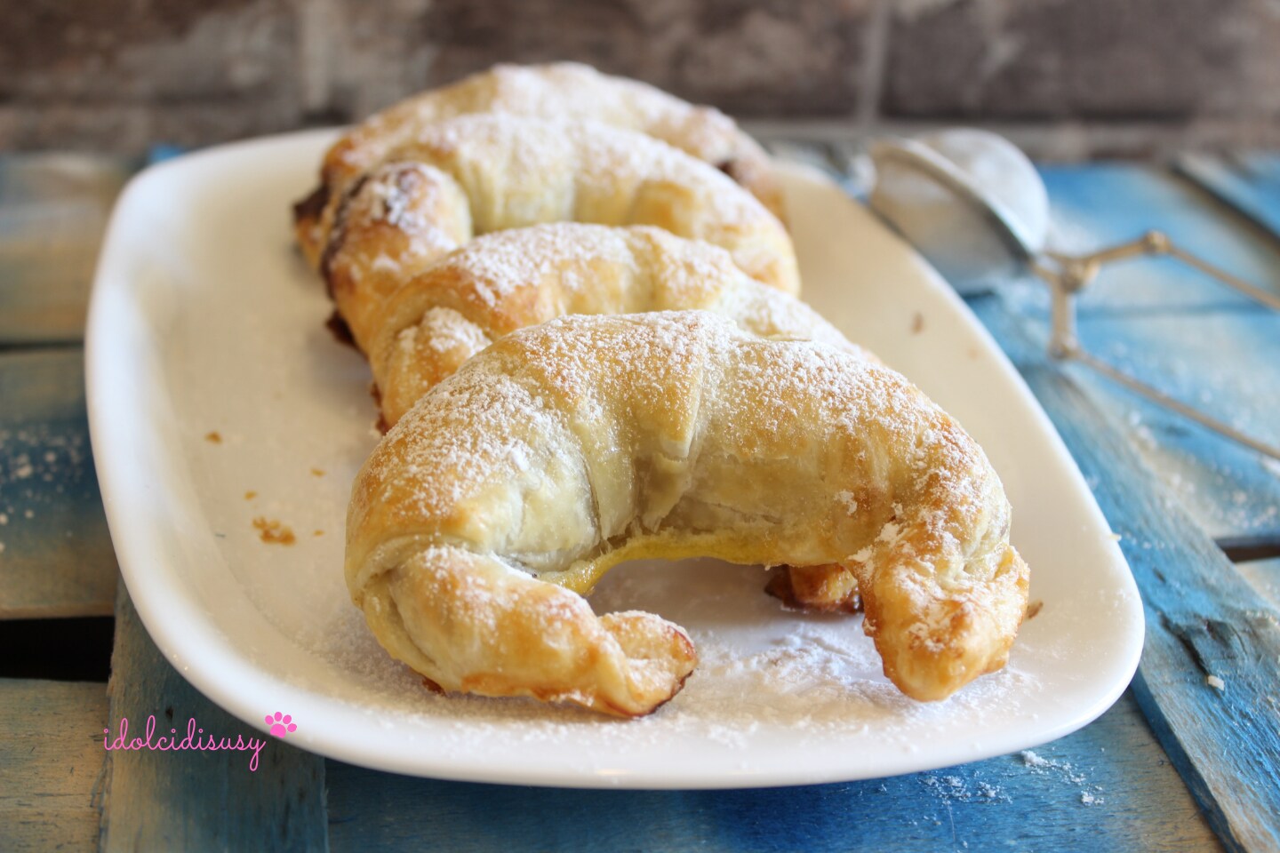 Cruasanes de hojaldre