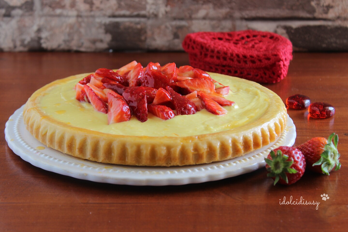 Tarta blanda de fresas