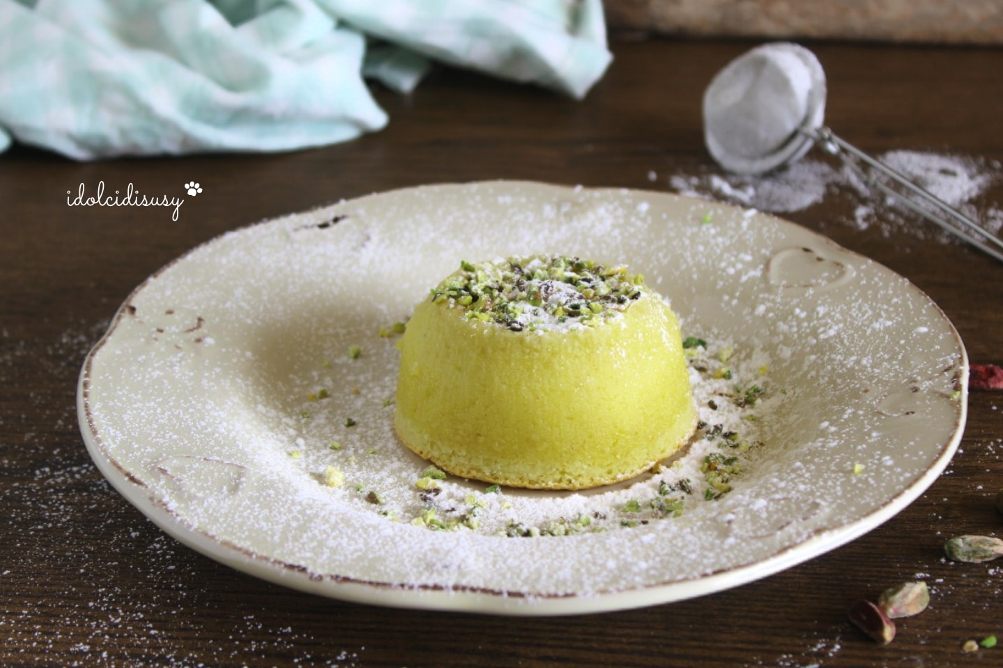 Tarta cremosa de pistacho