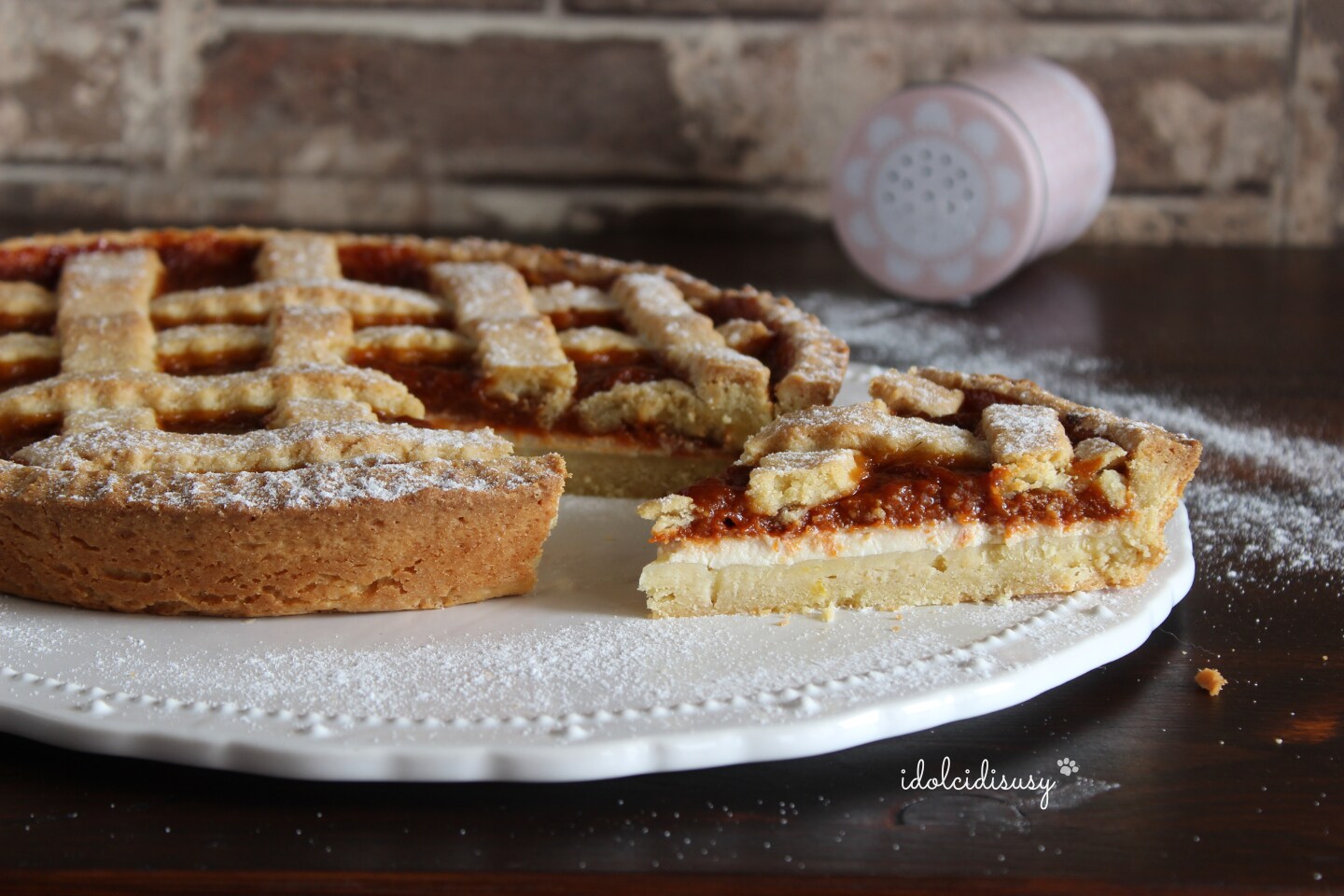Tarta de requesón y mermelada