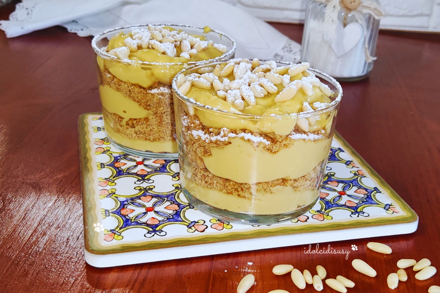 Tarta de la abuela cremosa en vaso
