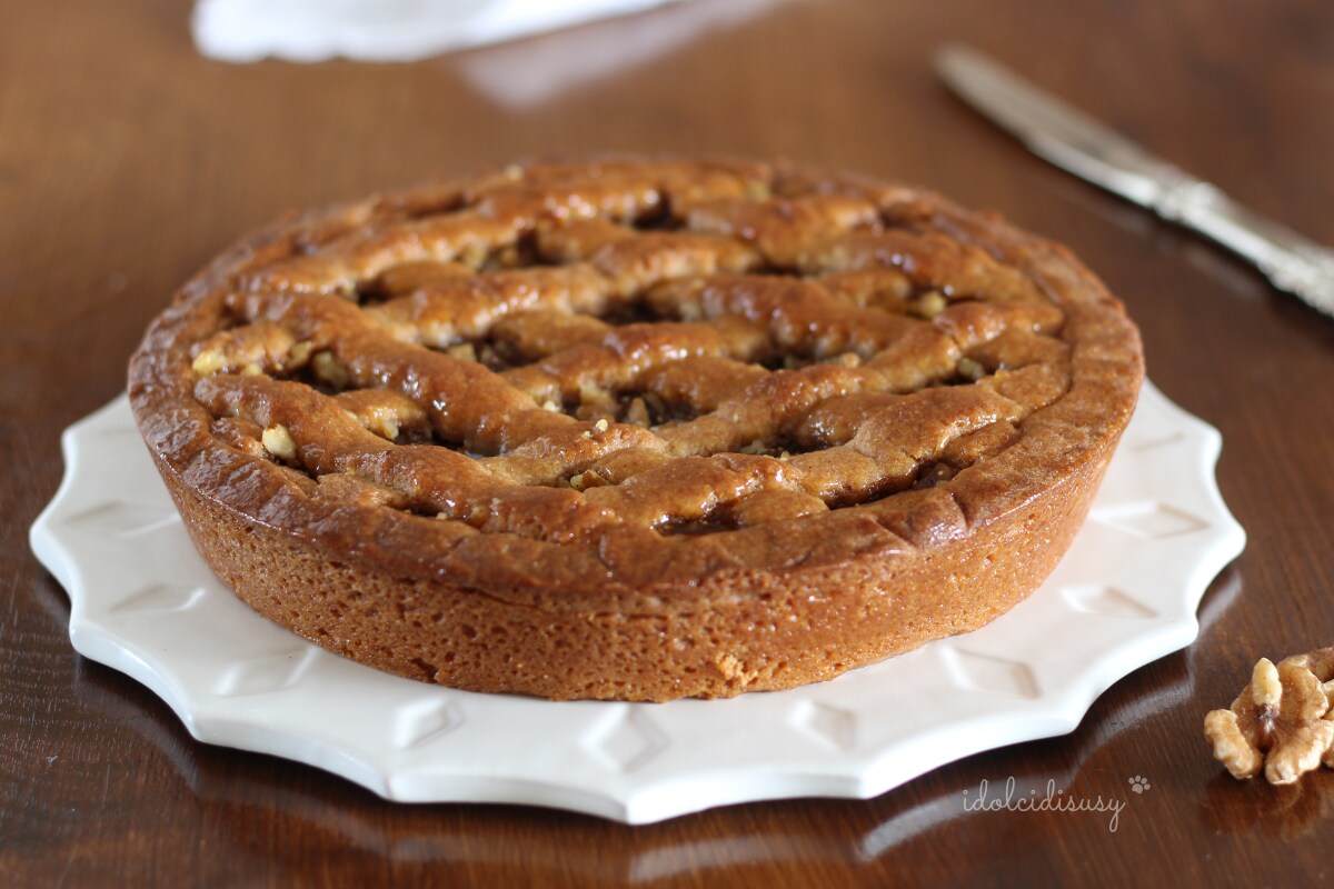 Tarta de higos frescos y nueces