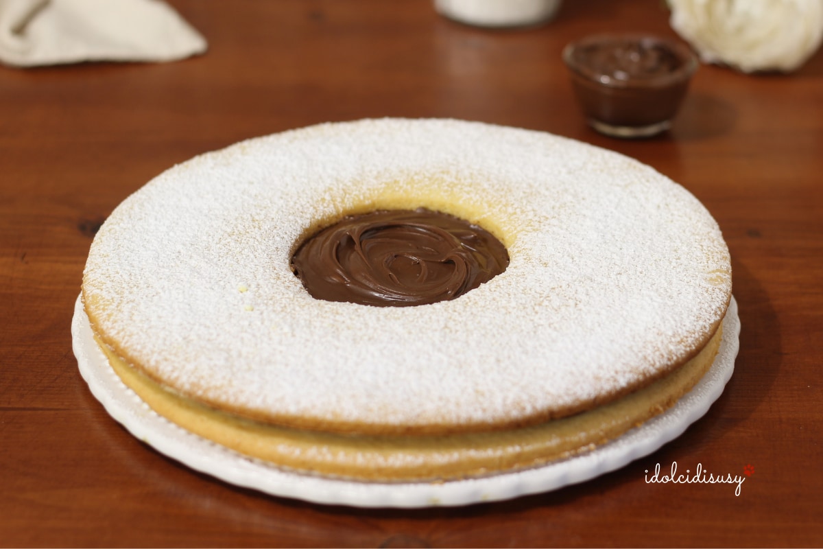 Tarta ojo de buey con Nutella