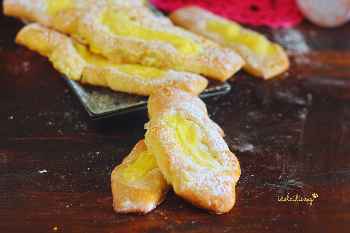 Brioche trenzadas con crema