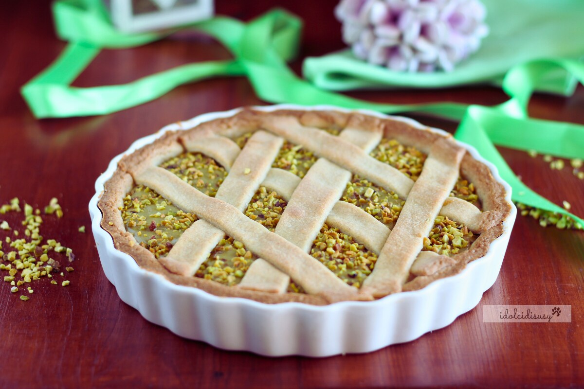 Tarta de ricotta con pistacho