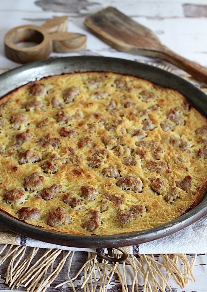 Farinata de garbanzos y salchicha, una combinación irresistible