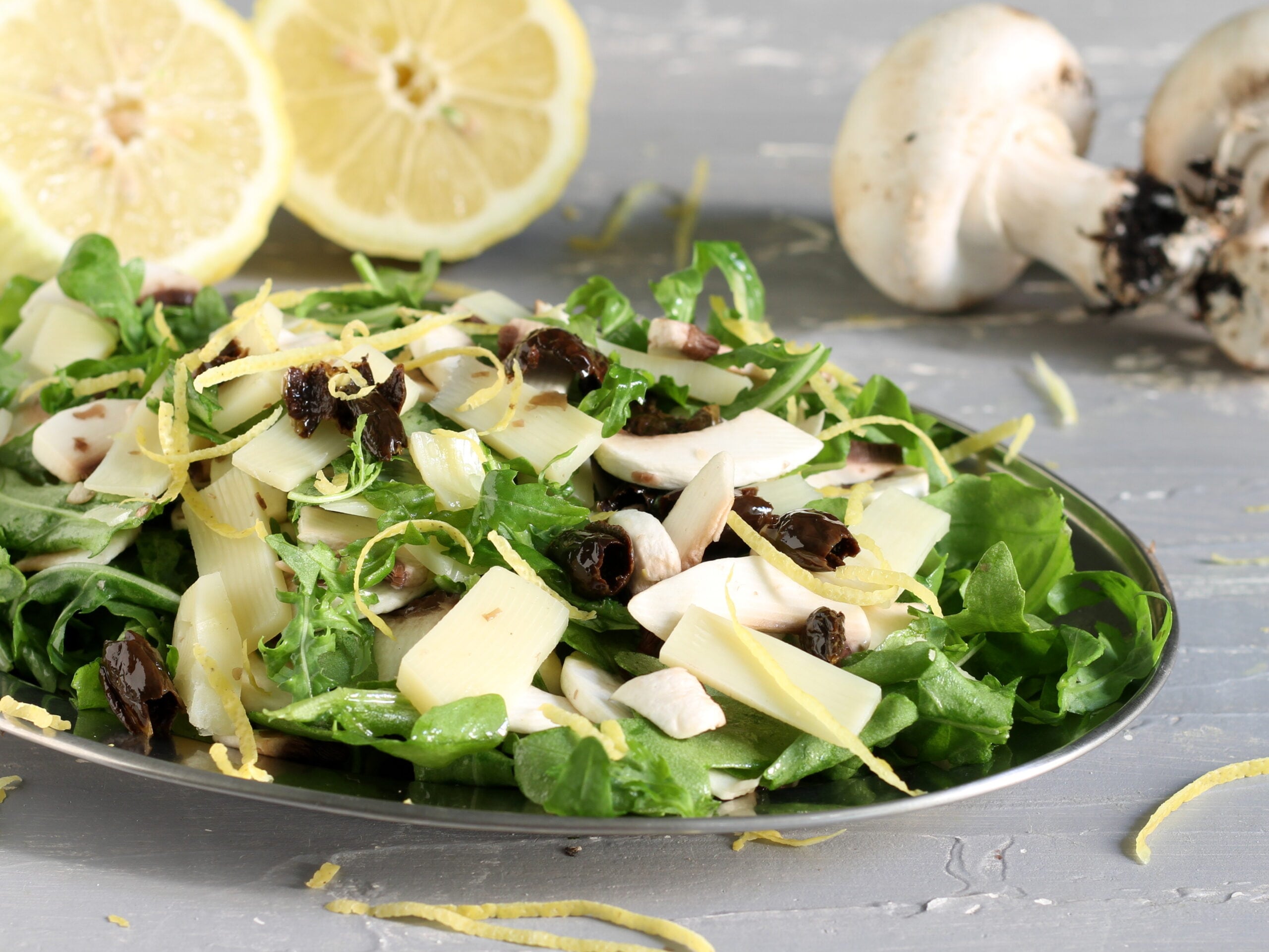 Ensalada de champiñones crudos