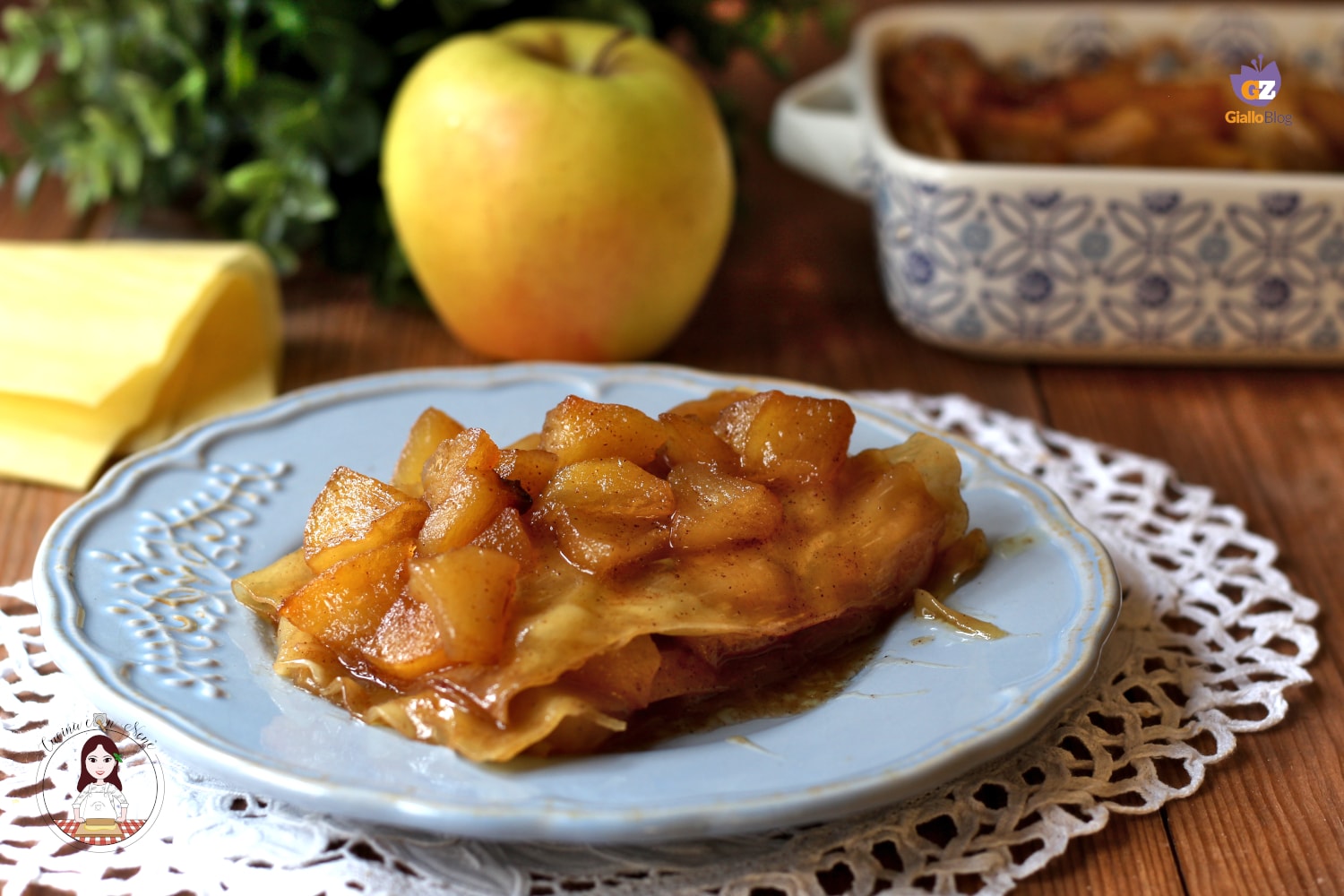 Lasaña dulce de manzana