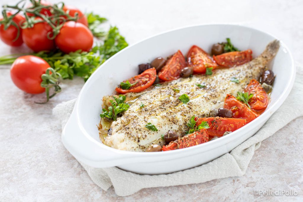 lenguado a la mediterránea al horno