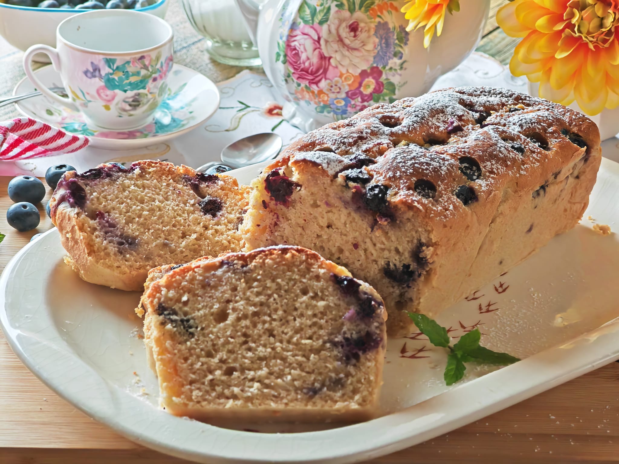 Plumcake de yogur y arándanos