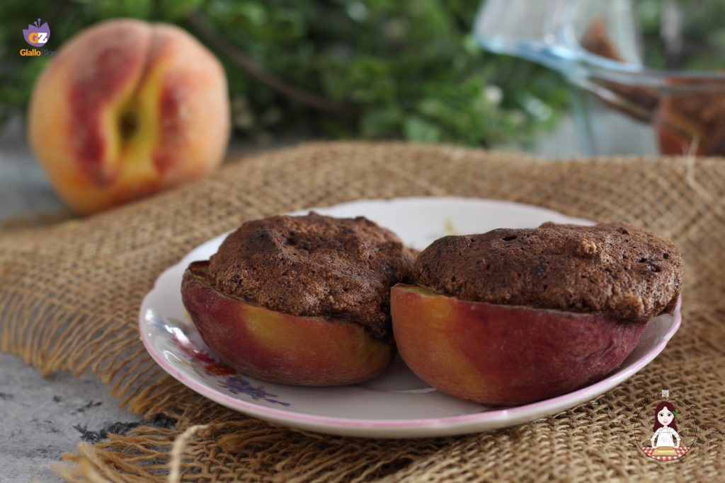 Melocotones rellenos al microondas