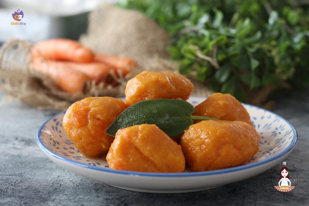 ñoquis de zanahoria rellenos