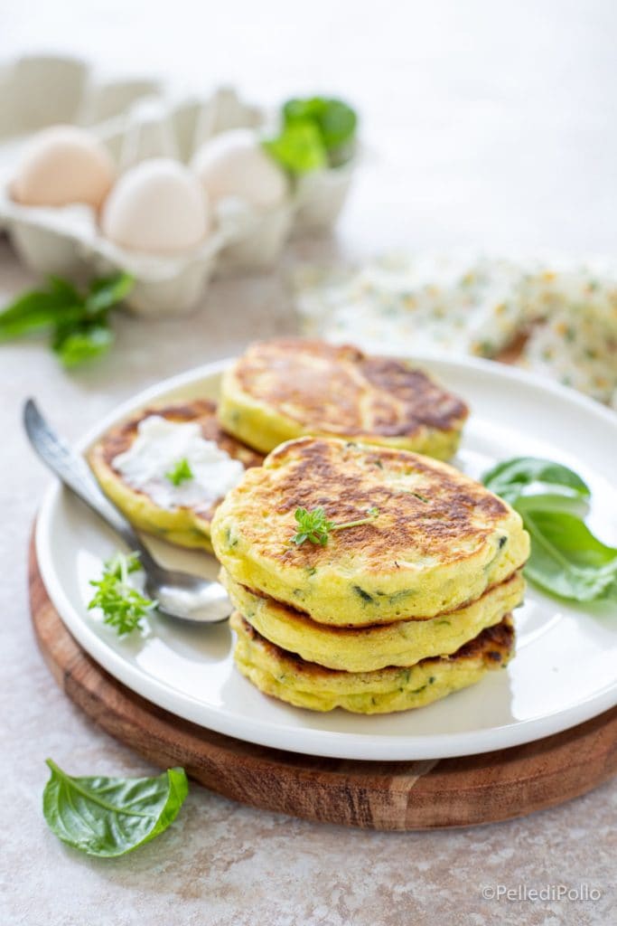 pancakes salados con calabacín