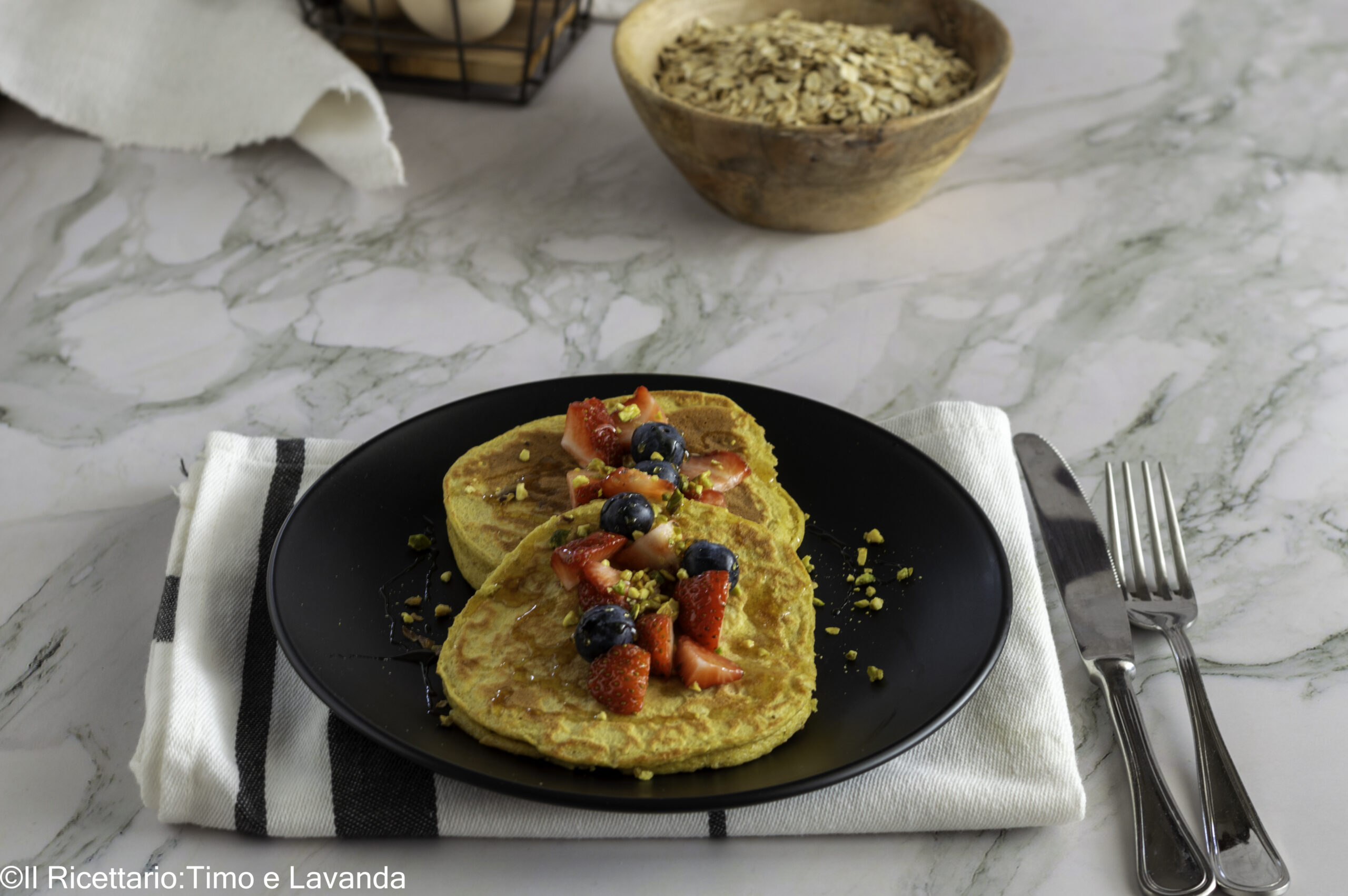 Pancakes con harina de avena sin azúcar