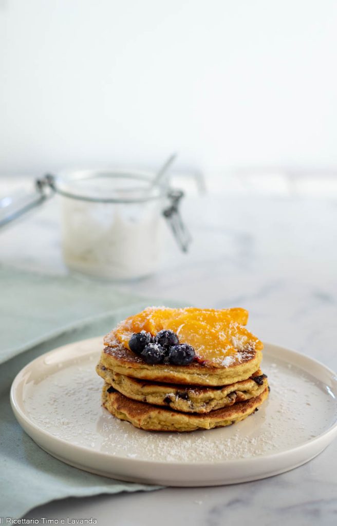 pancakes con leche de coco