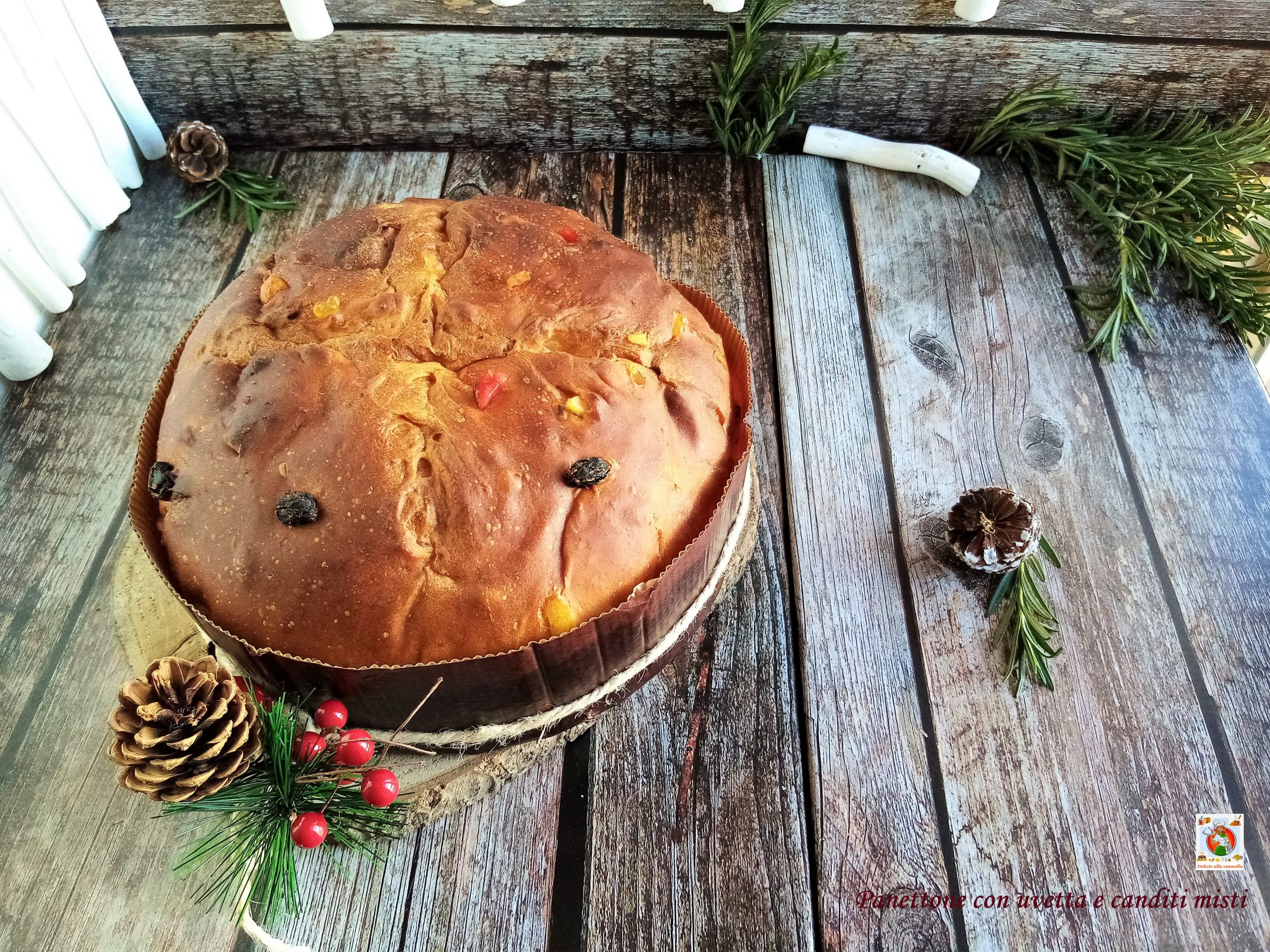Panettone con pasas y frutas confitadas mixtas amasado a mano: hacer el panettone en casa es un verdadero placer