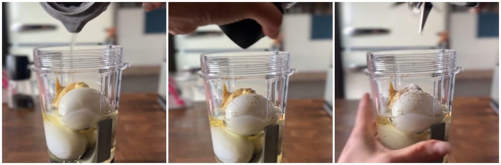 Mayonesa con huevos duros