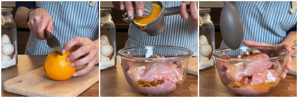 Pollo a la naranja en multicooker
