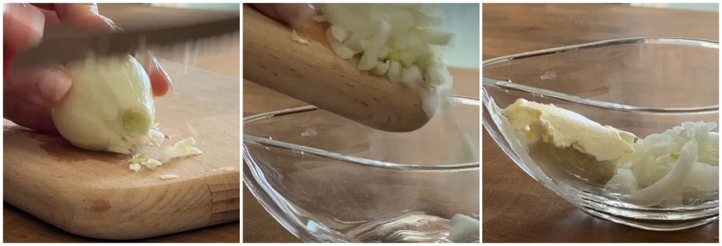 Risoni con guisantes en cocción al vacío