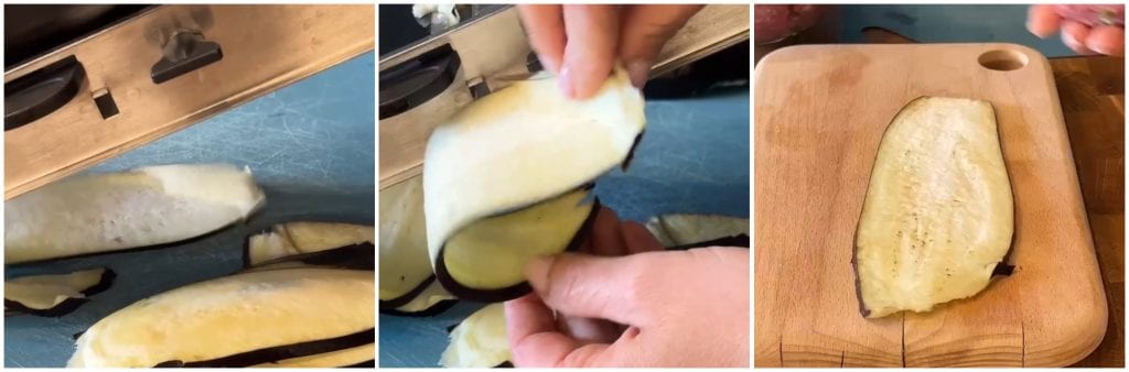 Rollitos de berenjenas crudas en freidora de aire