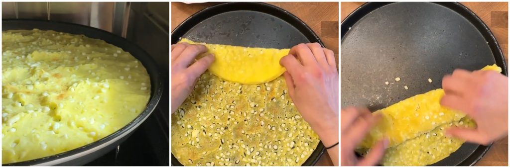 Tortilla de requesón en microondas