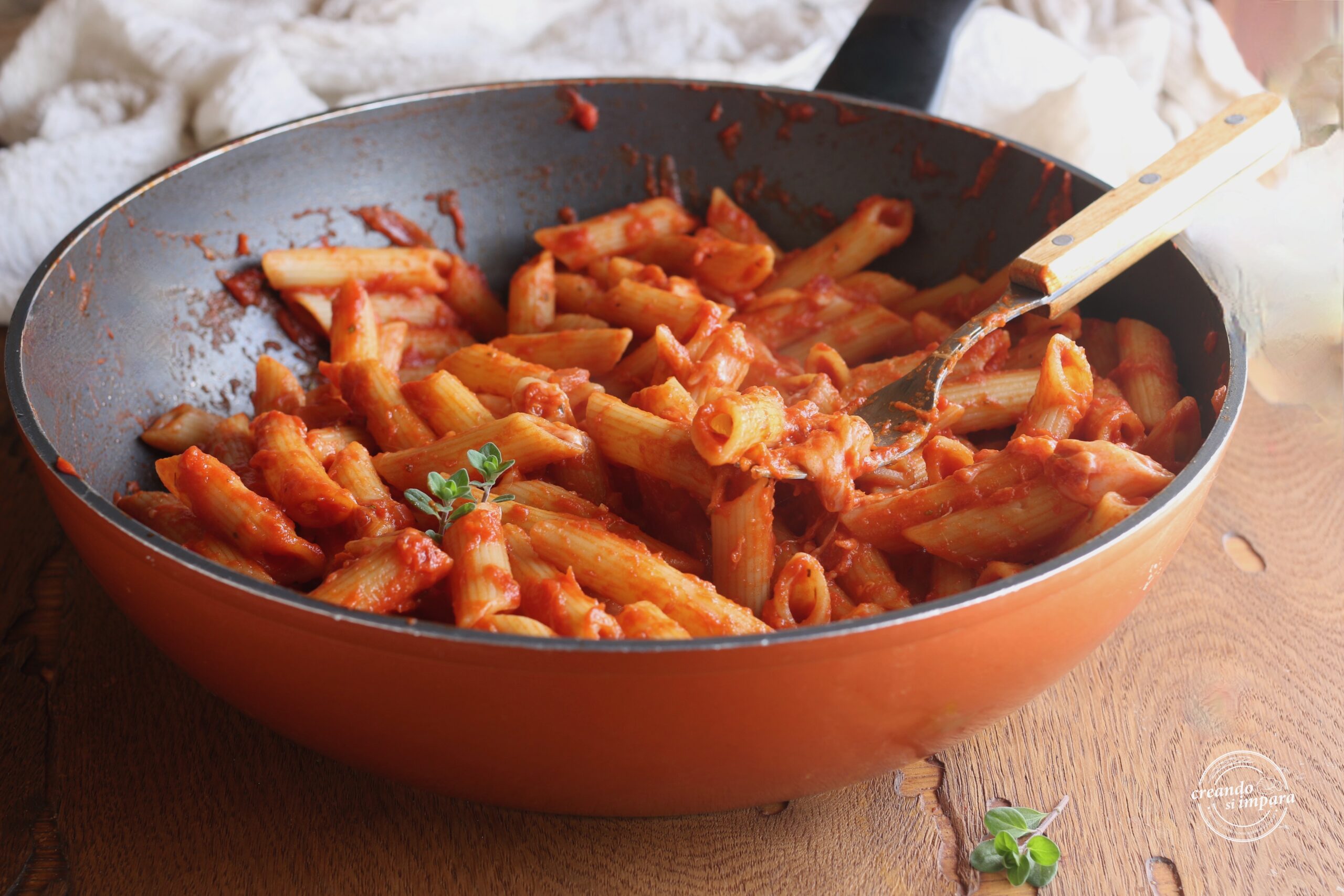 Pasta a la pizzaiola